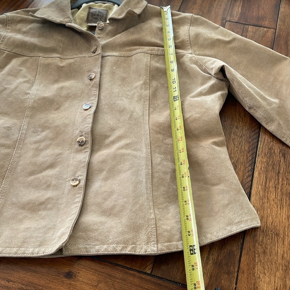 Vintage AMI suede leather jacket camel tan size large - Picture 9 of 13